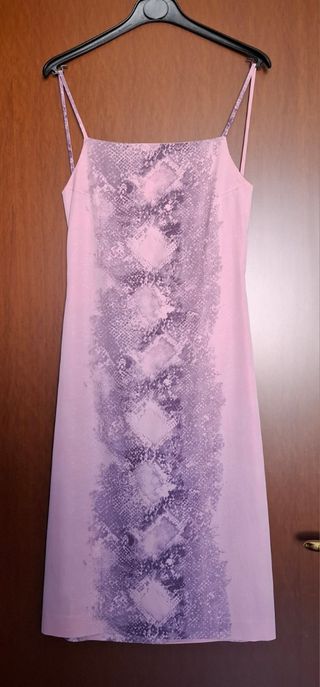 Tubino rosa con stampa animalier