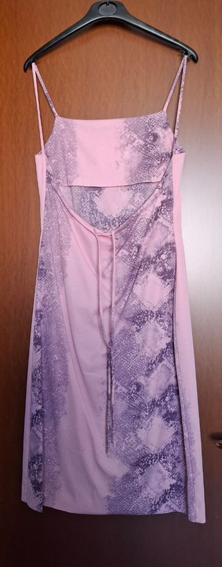 Tubino rosa con stampa animalier