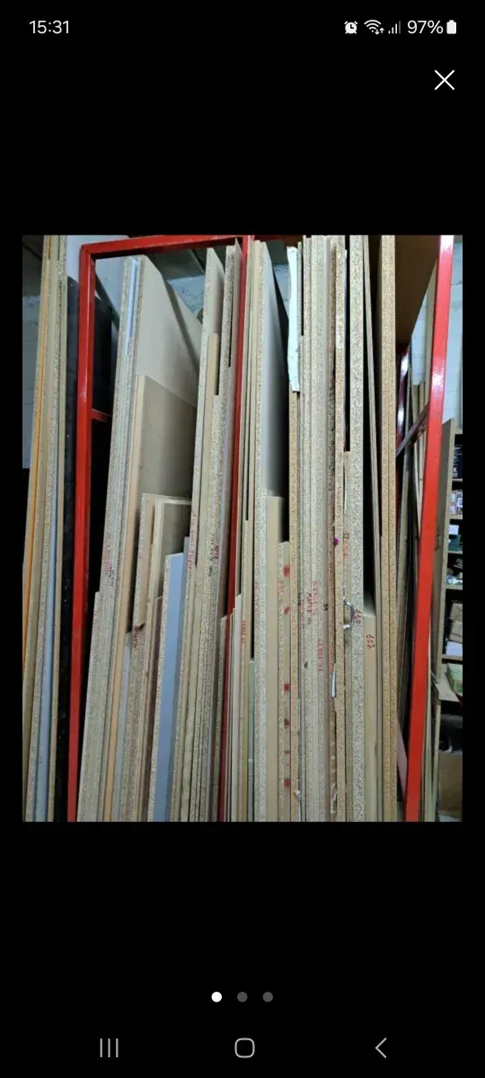 Jaula clasificadora de tableros taller carpinteria