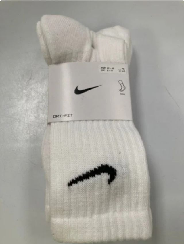 Calcetines Nike Dri-FIT Blancos (3 pares)