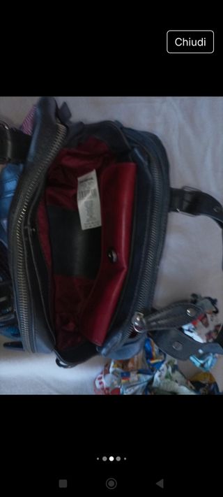 Borsa Desigual nera multi-colore