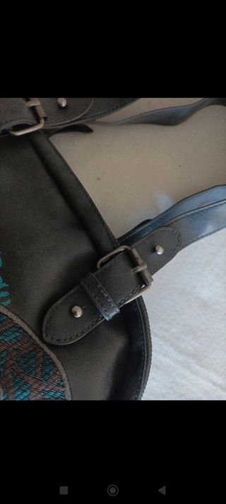 Borsa Desigual nera multi-colore