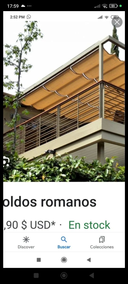 Toldo romano 3 estructuras