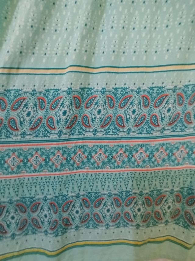 Vestido midi verde aguamarina