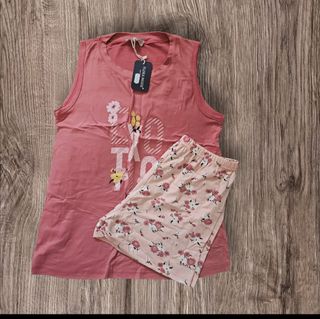 Pijama corto Flora Modié rosa