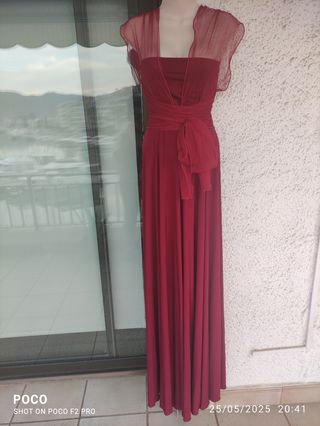 Vestido largo rojo/burdeos Coshop T-XS-S