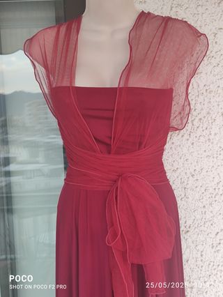 Vestido largo rojo/burdeos Coshop T-XS-S