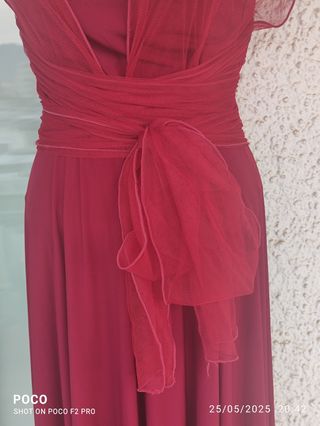 Vestido largo rojo/burdeos Coshop T-XS-S