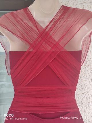 Vestido largo rojo/burdeos Coshop T-XS-S
