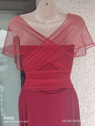Vestido largo rojo/burdeos Coshop T-XS-S