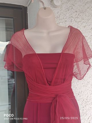 Vestido largo rojo/burdeos Coshop T-XS-S