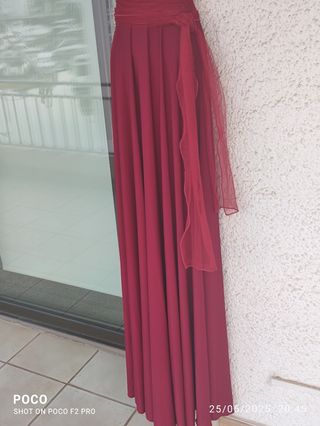 Vestido largo rojo/burdeos Coshop T-XS-S