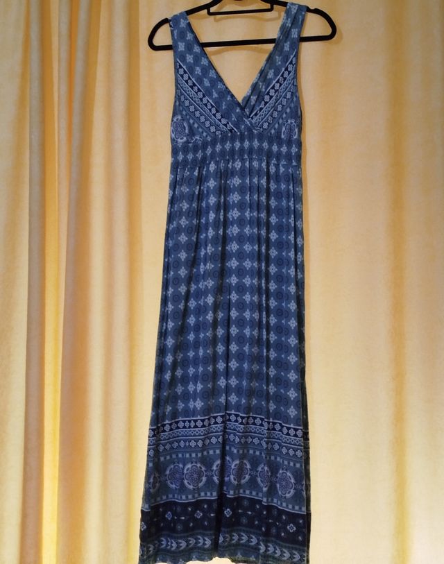 Vestido boho - Azul y Verde