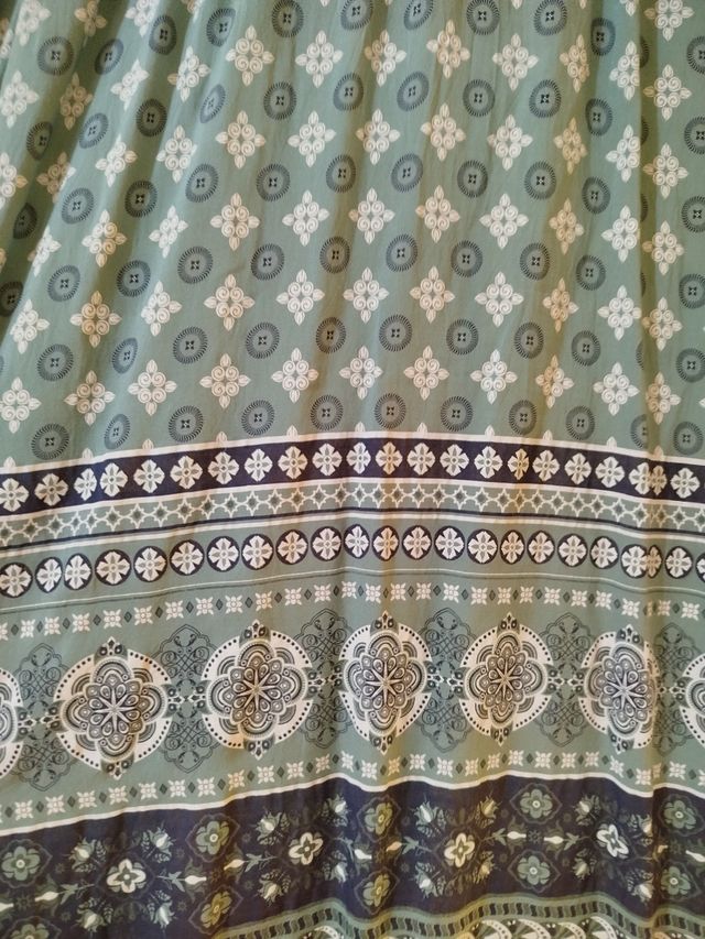 Vestido boho - Azul y Verde