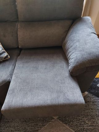 Sofá rinconera gris - tejido aquaclean