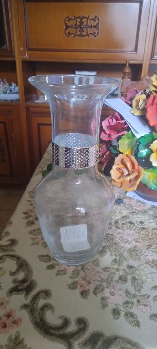 Vaso Valenti vetro argento