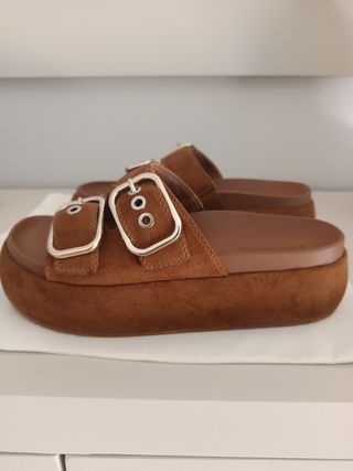 Sandalias plataforma Marrón