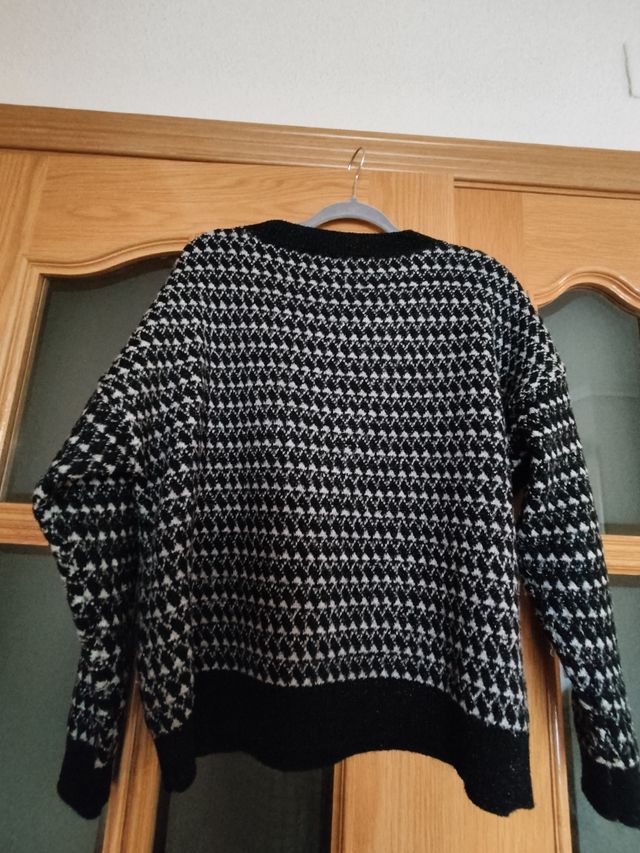 Jersey Mango blanco y negro - Talla S