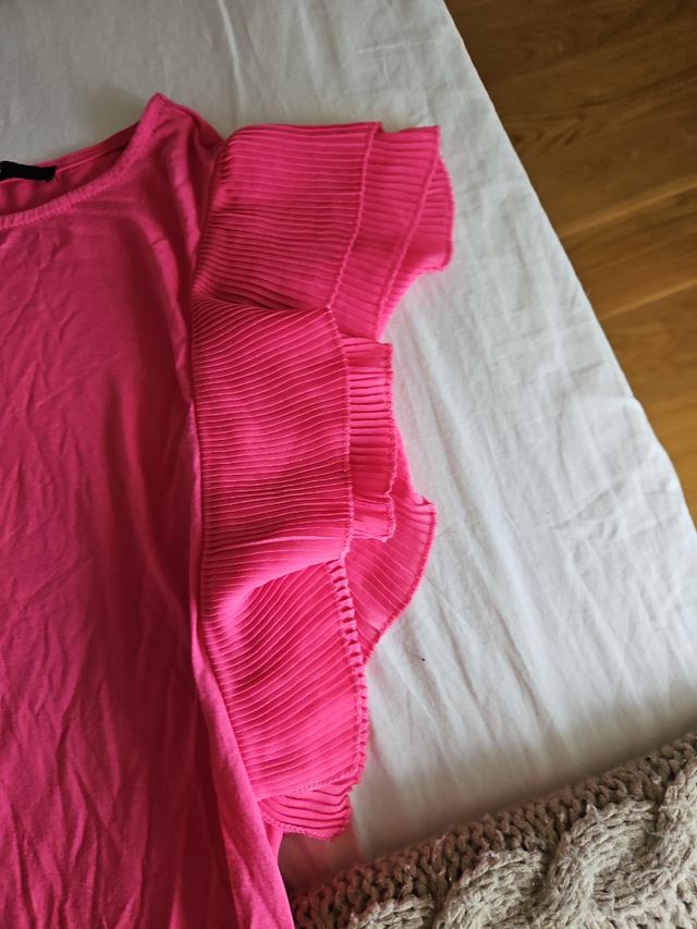 Camiseta rosa sin mangas