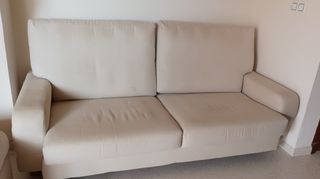 Sofá 3 plazas color crema
