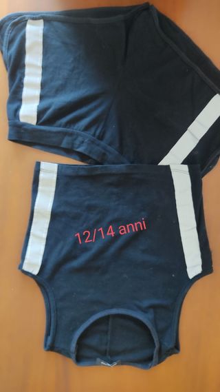 Top e shorts bambina 12/14 anni