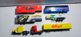 Lote 5 camiones y autobús escala 1/87