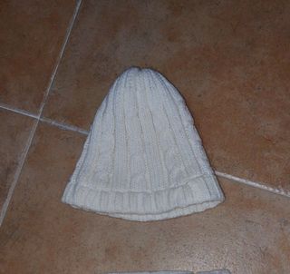 Gorro punto  blanco mujer