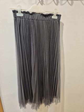 Falda plisada gris - Tul