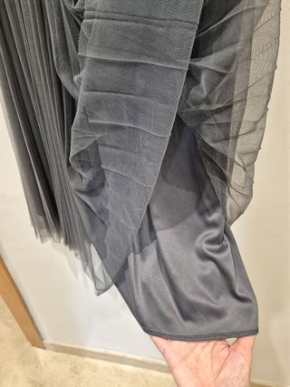 Falda plisada gris - Tul