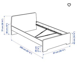 Cama Ikea Askvoll 90x200 blanca