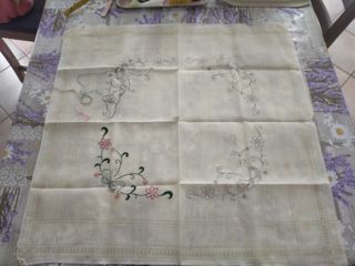 Tela da terminare di ricamare floreale vintage