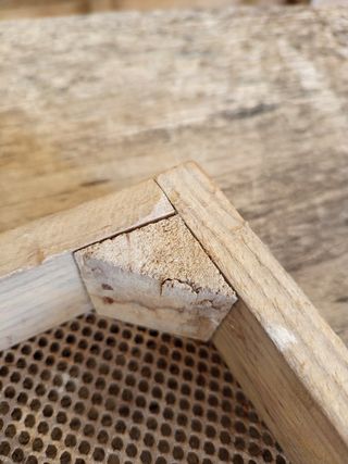 Criba antigua de madera