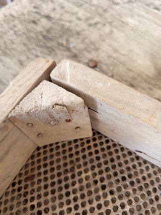 Criba antigua de madera