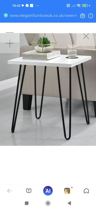 Mesa auxiliar estilo retro nuevo