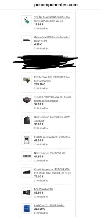 Torre PC Owlotech i7 - ¡Como nueva!