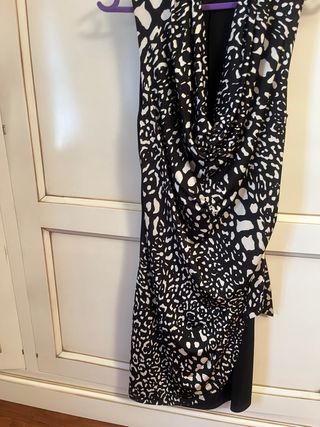 Vestido corto estampado animal print