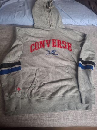  sudadera Converse gris y azul M/L