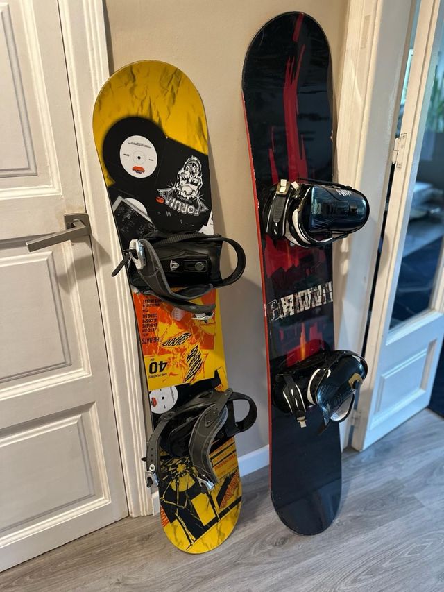 2 Snowboards con Fijaciones