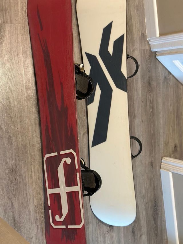 2 Snowboards con Fijaciones