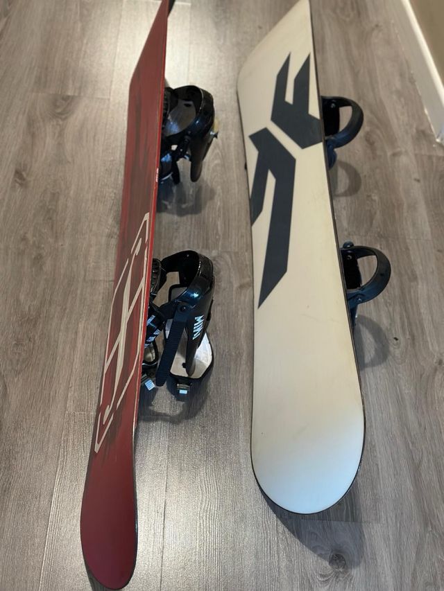 2 Snowboards con Fijaciones
