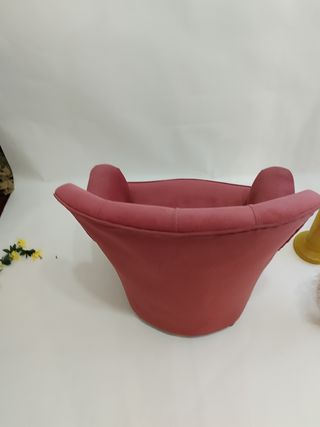 Sillón rojo terciopelo infantil atrezo de fotograf