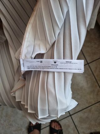 Abito longuette in raso con plissé Twinset