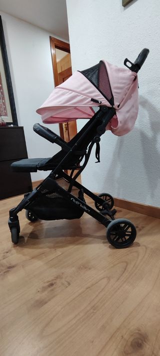 Silla paseo bebé rosa