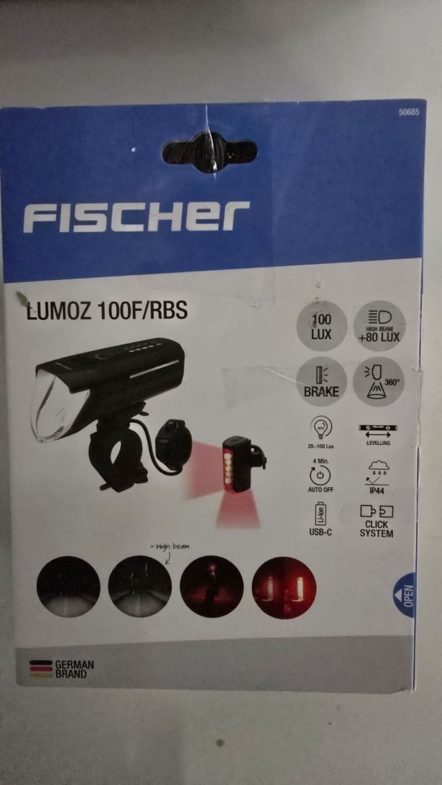 Luz delantera y trasera bici Fischer alta calidad