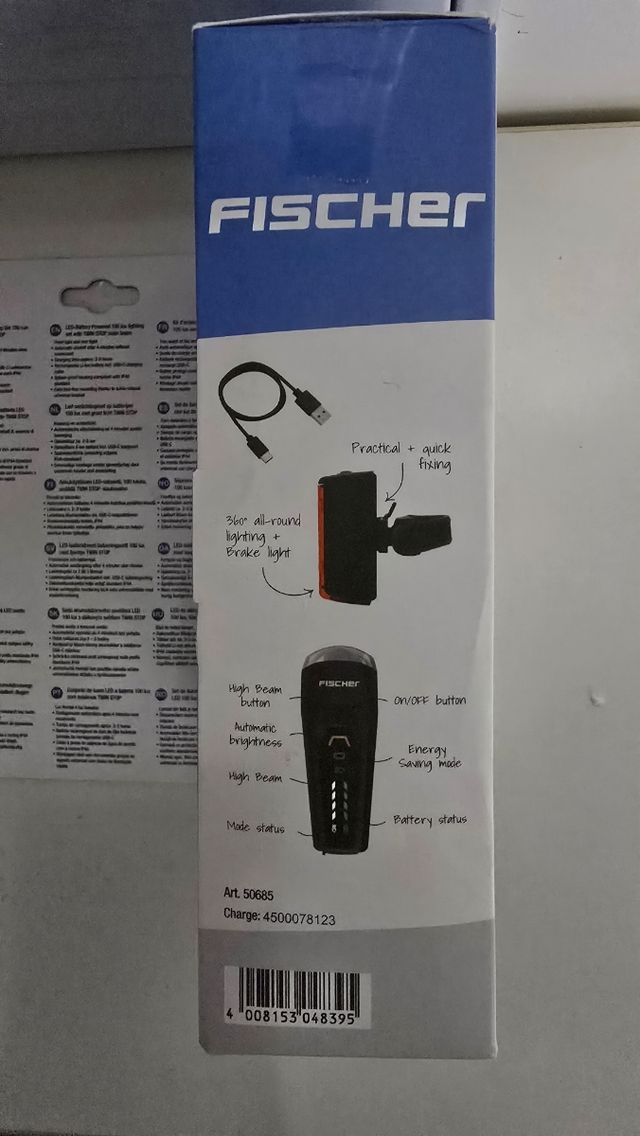 Luz delantera y trasera bici Fischer alta calidad