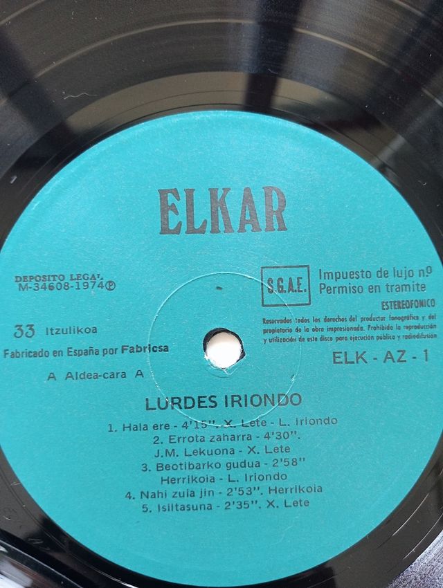 LOTE 5 Discos Folk Vasco