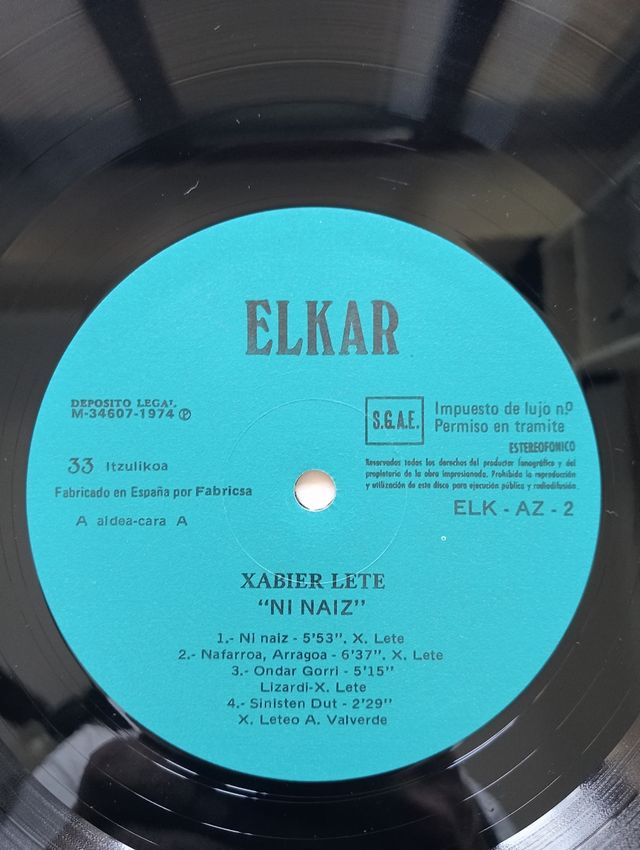 LOTE 5 Discos Folk Vasco