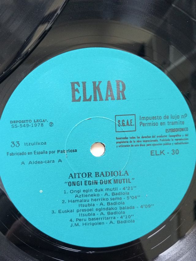 LOTE 5 Discos Folk Vasco