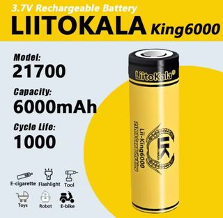 LIITOKALA 21700 6000mAh bateria de litio