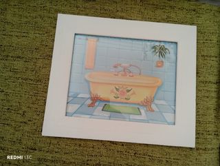 Cuadro de baño vintage